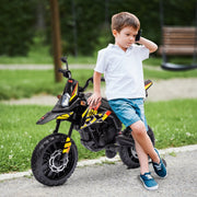 Aprilia Licensed Kids Motorbike, 12V with Training Wheels, Yellow/Black