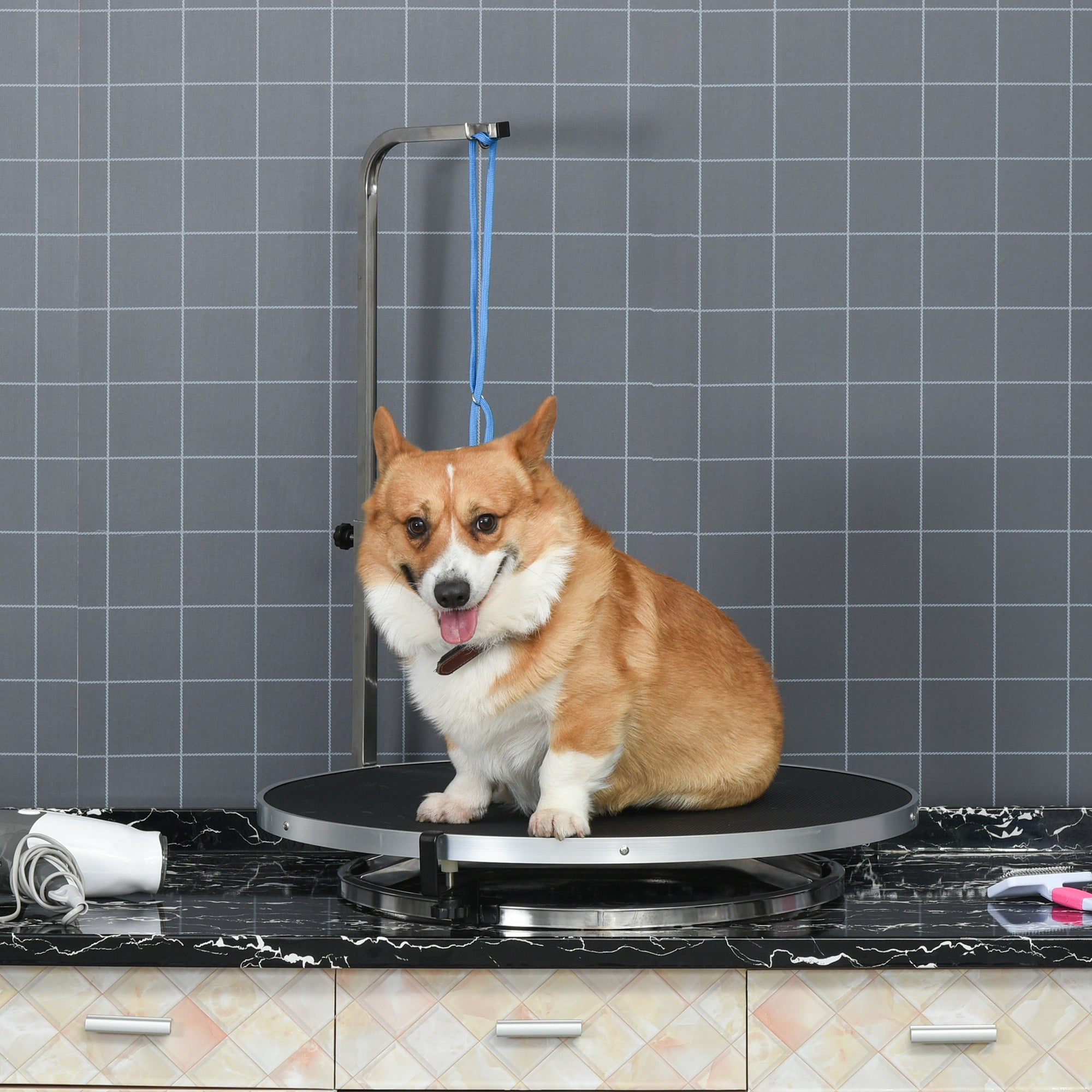 Grooming Table, Adjustable Arm Non-Slip Locking System, Aluminum Alloy