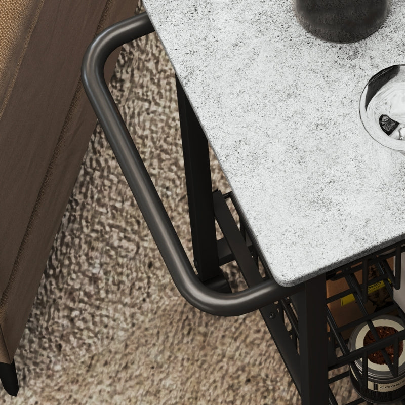 Kitchen Trolley 3-Tier Rolling 3 Steel Baskets