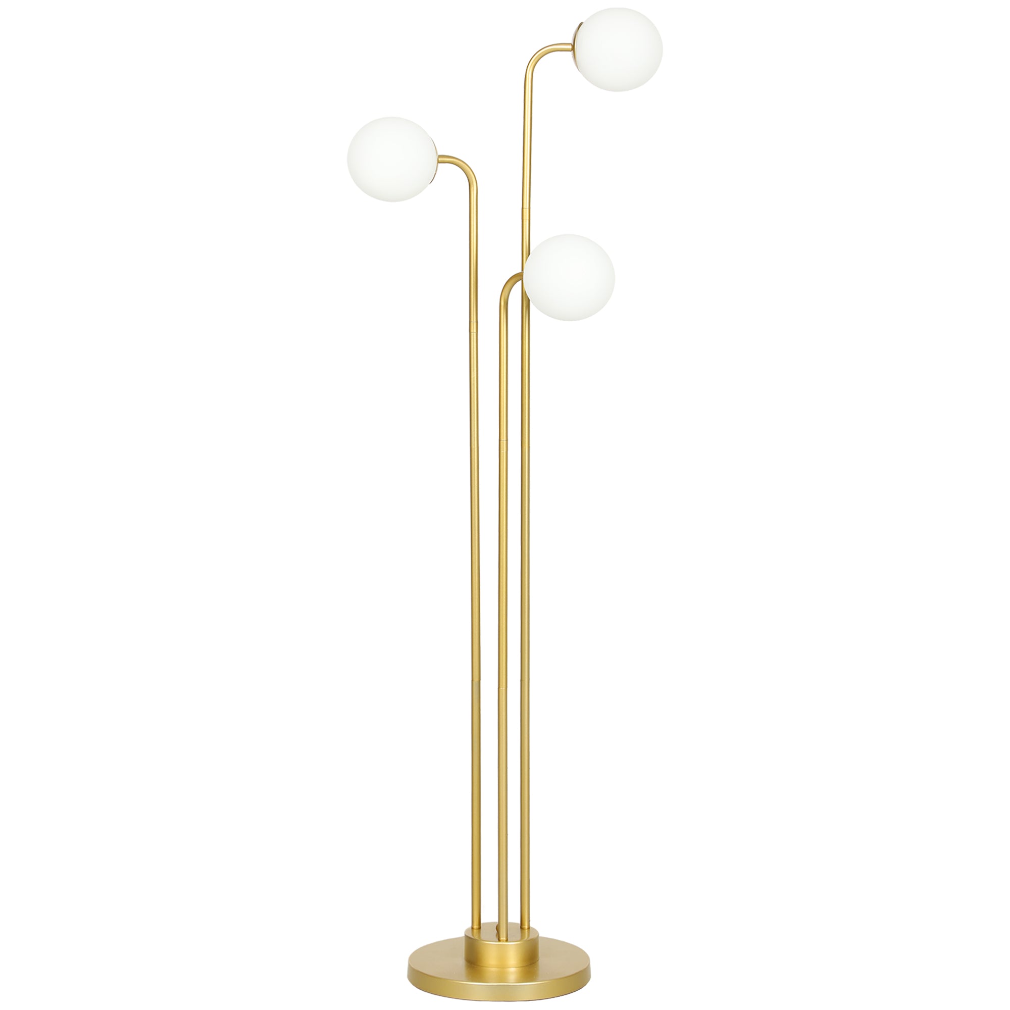 Floor Lamp, Rotatable Lampshades Reading Lamp Bedside Lamp, Gold
