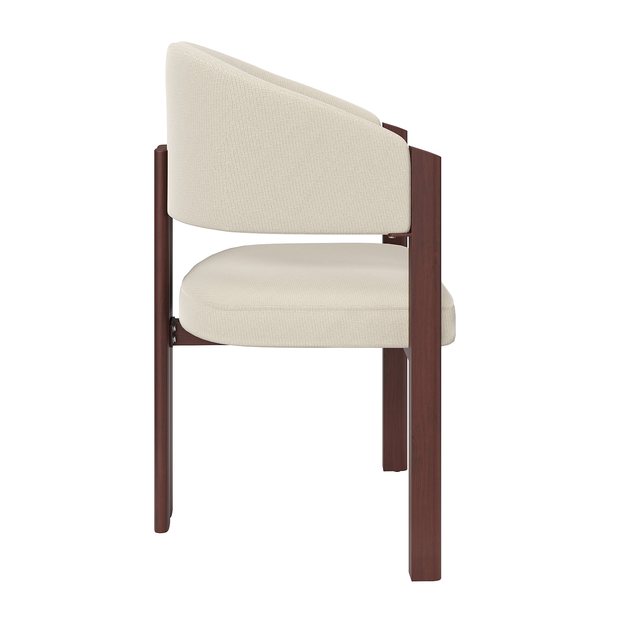 Ergonomic Dining Chair, Set of 6 with Thick Padding and Adjustable Feet, Wood Look Iron Legs