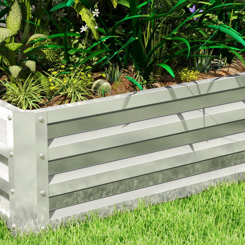 Raised Bed, Weather-Resistant Garden Planter 120x60x30.5 cm, Steel