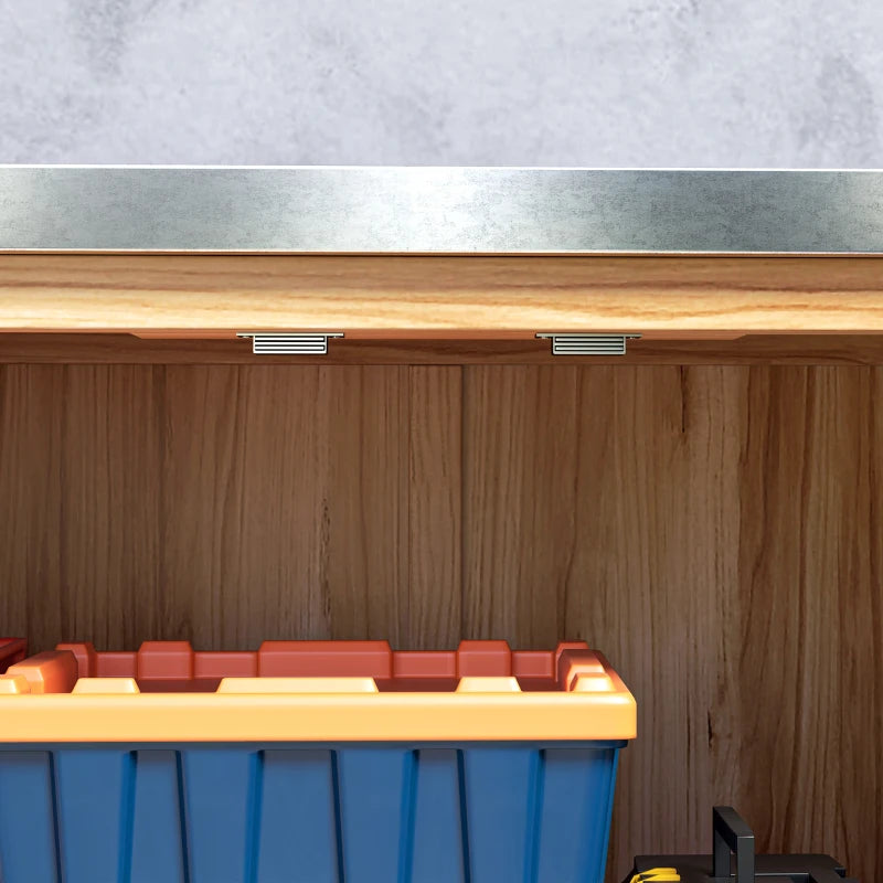 Garden Cabinet Internal Shelf Workbench 79x43x92cm - Wood Color