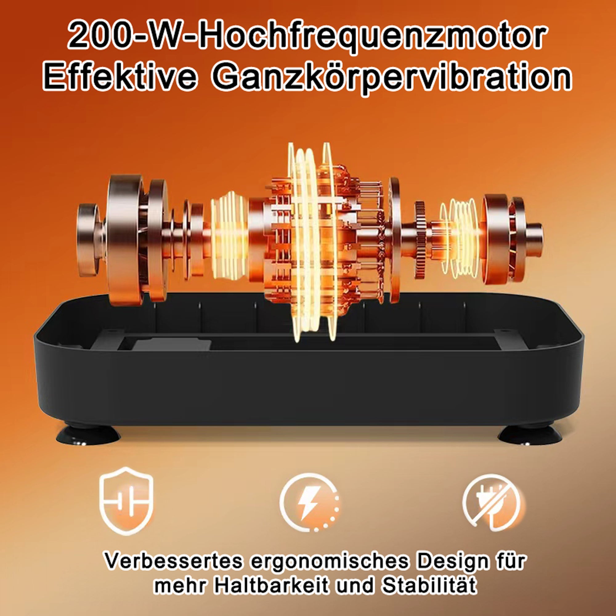 Vibration Plate Full Body Workout Fitness Platform with BT Music, Home Gym Device