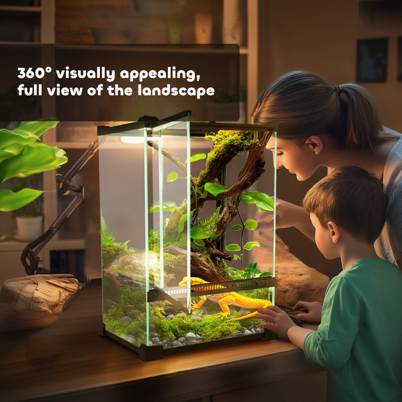 12L Vivarium Anti-Escape Design, Ventilation for Lizards, Frogs, Snakes, Turtles, Tortoises