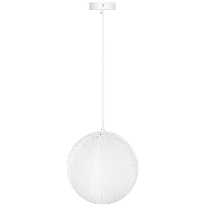 3D Moon Pendant Light, App Control Music Lamp, CCT and RGB Color Change, Cream White
