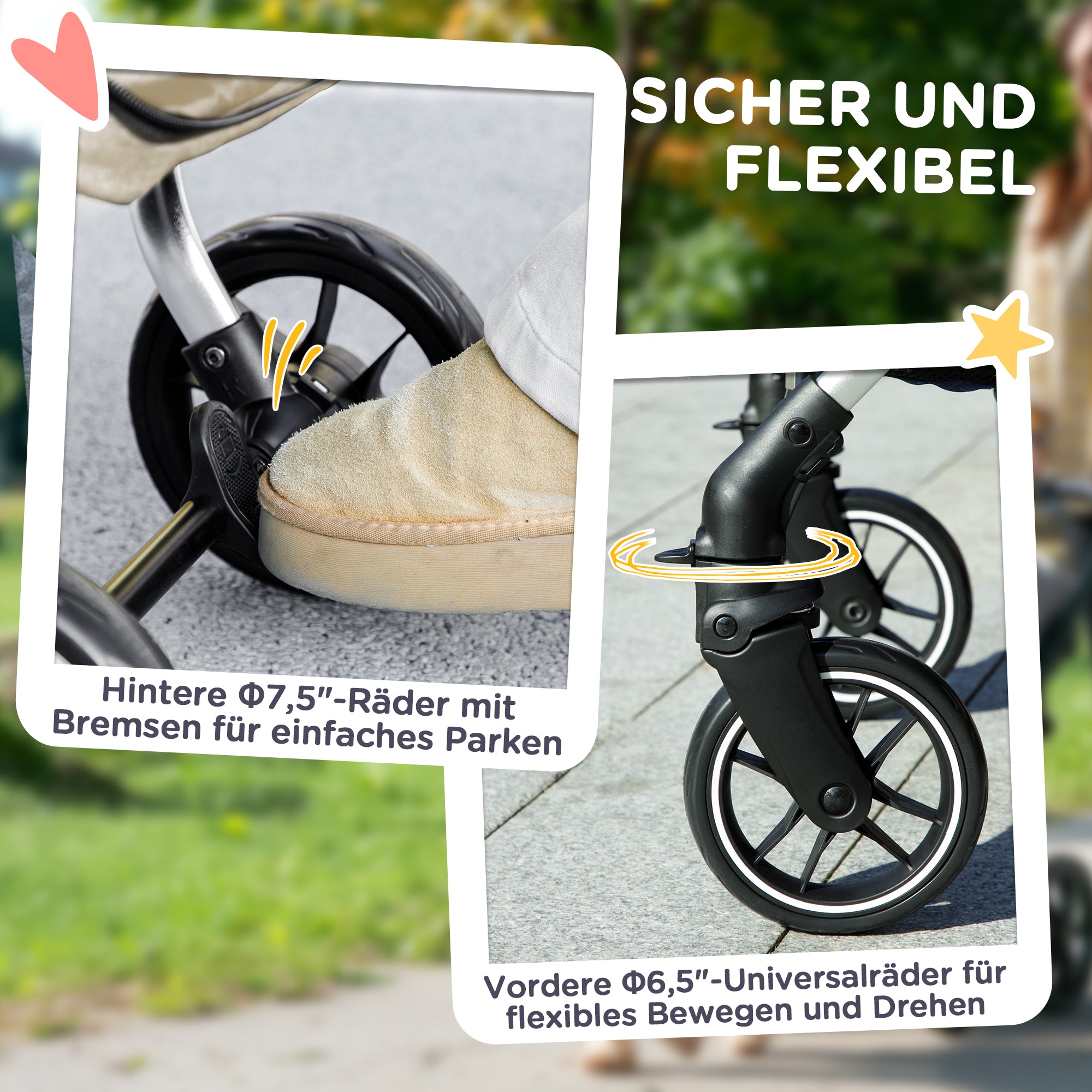 Dog Stroller, Lightweight Foldable, Aluminum Khaki