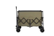 Beach Wagon, Collapsible Heavy Duty with Big All-Terrain Wheels & Drink Holders, Army Green