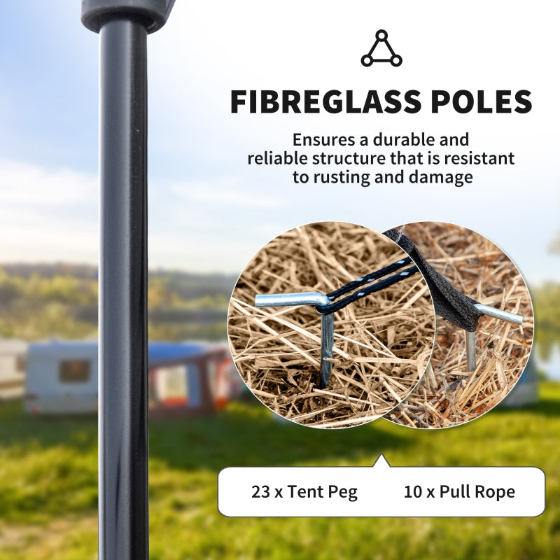 5-6 Man Camping Tent, 2 Room with Floor and Carry Bag, Green