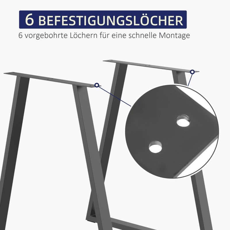 Table Legs, Triangular Furniture Feet, Steel, Black