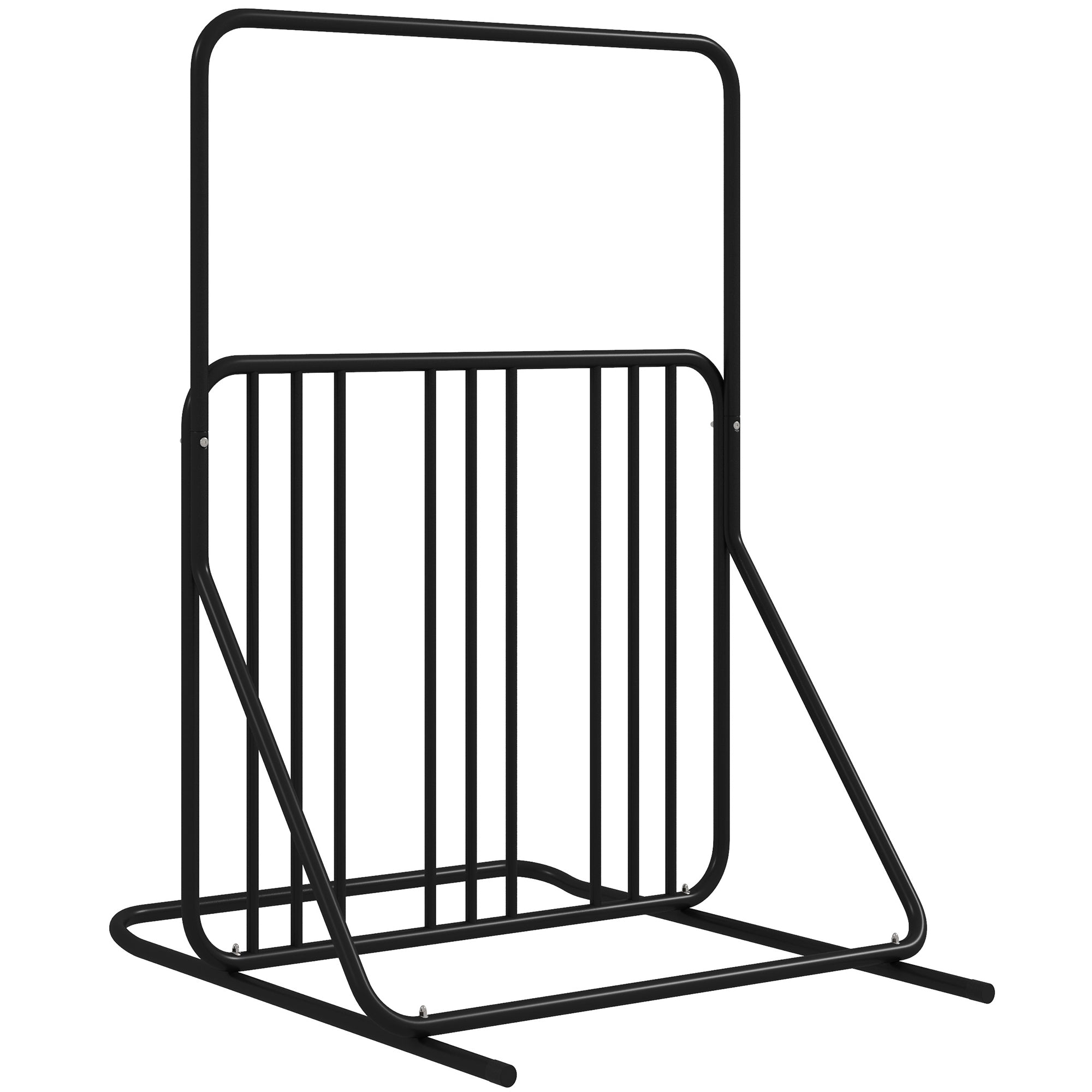 DURHAND Bicycle Stand, Weatherproof 4-Bicycle, Steel Black