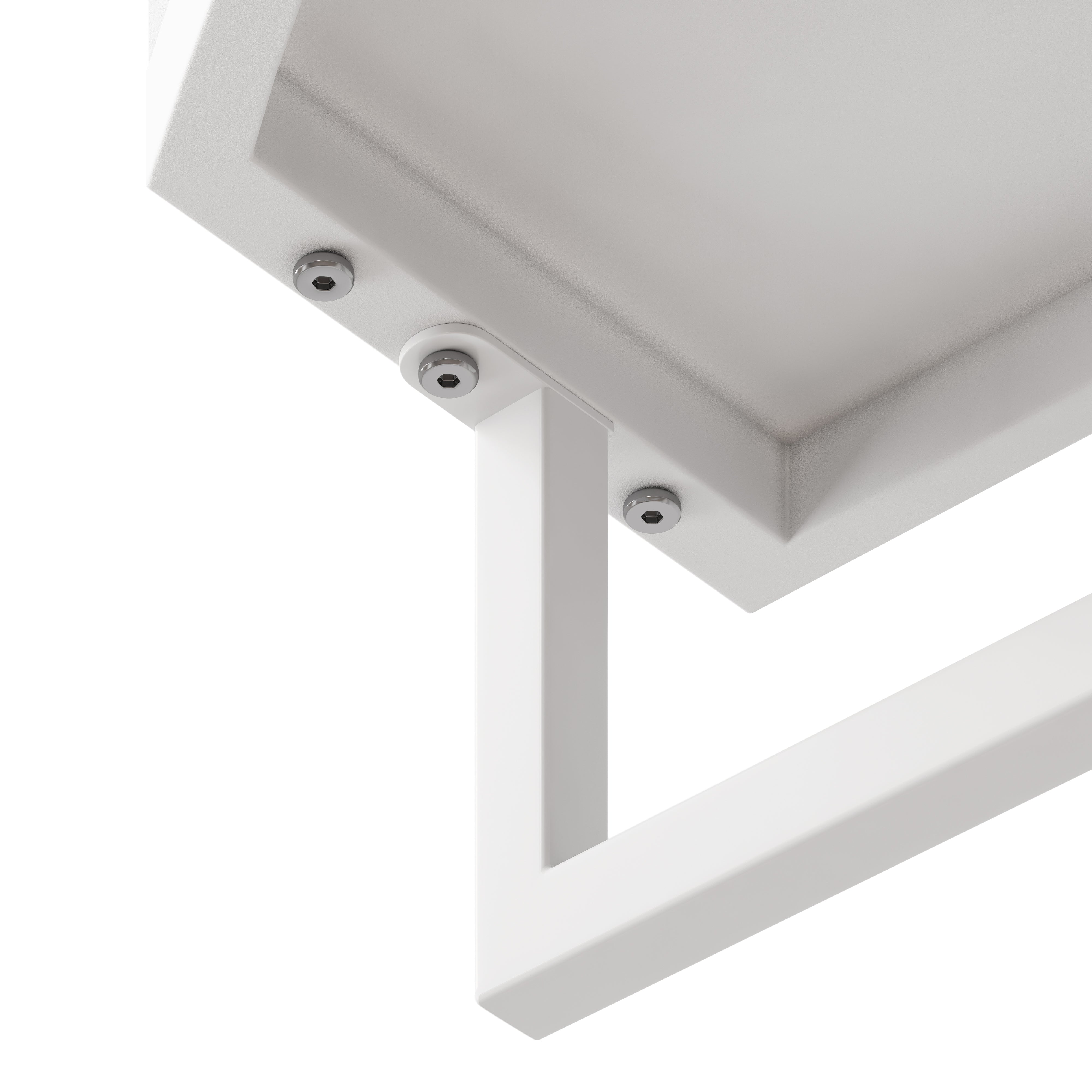 Wardrobe 60CM Modern Arched Double-Door Mirror Storage, White