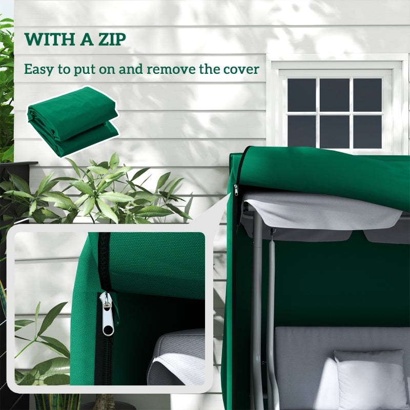 Three-Seater Swing Chair Protective Cover, 220 x 125cm, Green