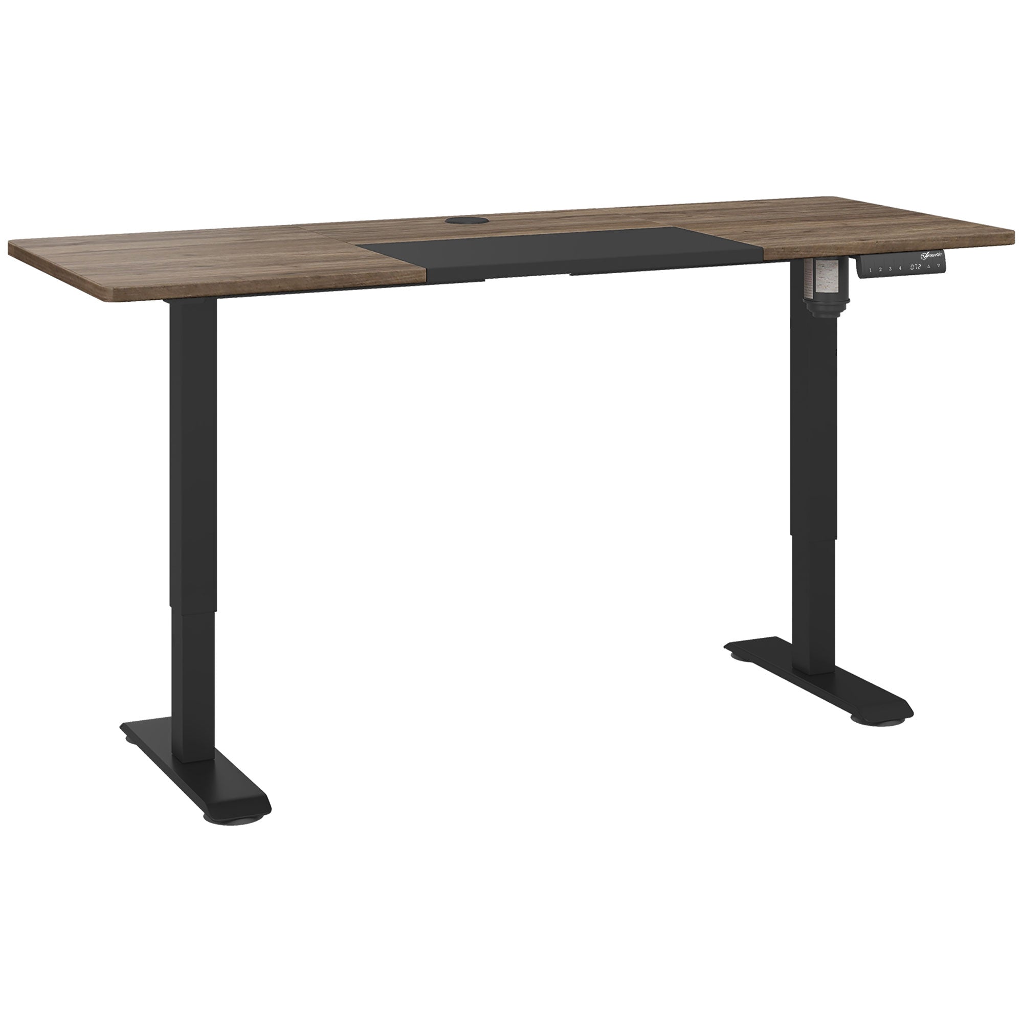 Adjustable Electric Standing Desk with LED Display - Black
