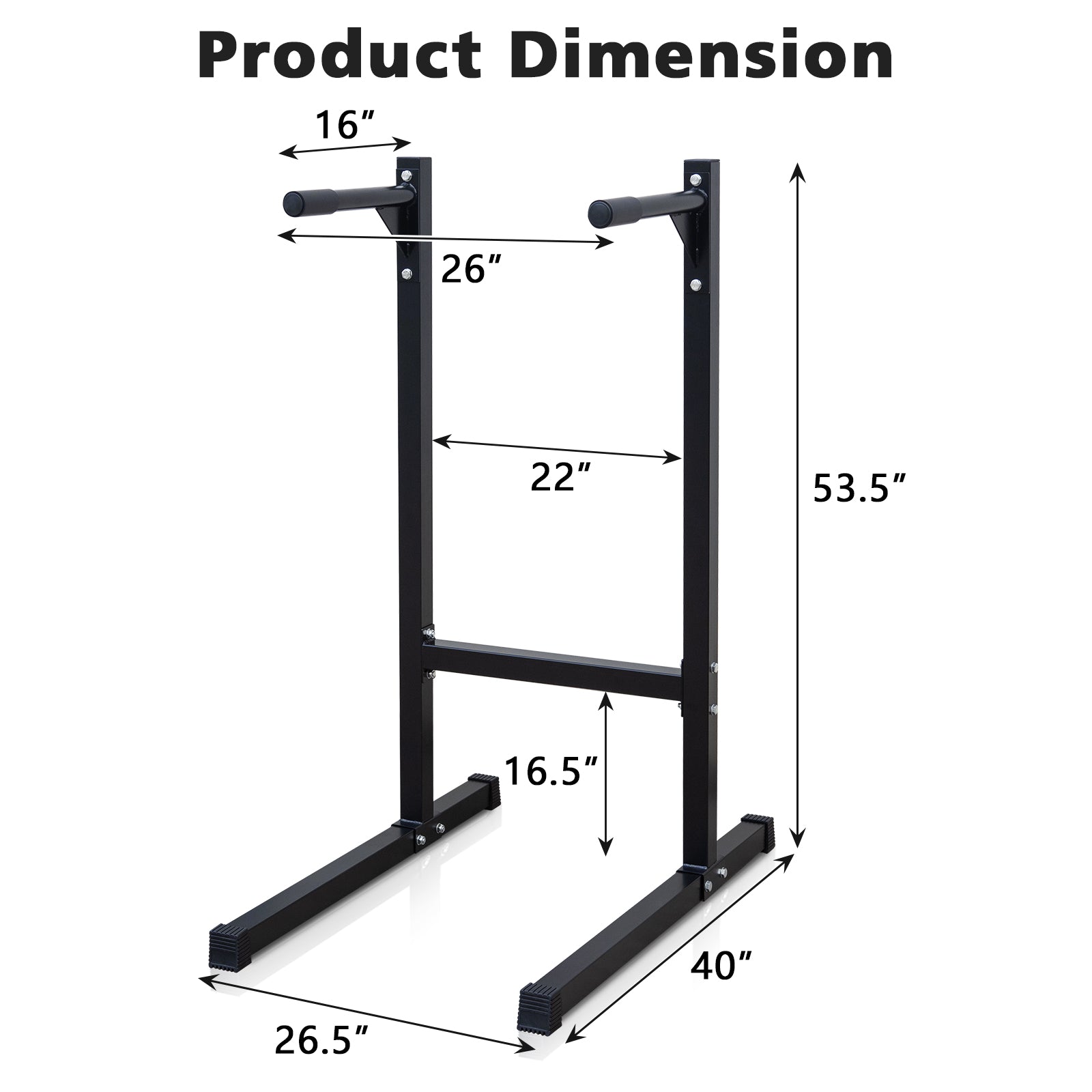 Dip Bar Station Heavy Duty Multi-function Push Up Bar for Home Gym