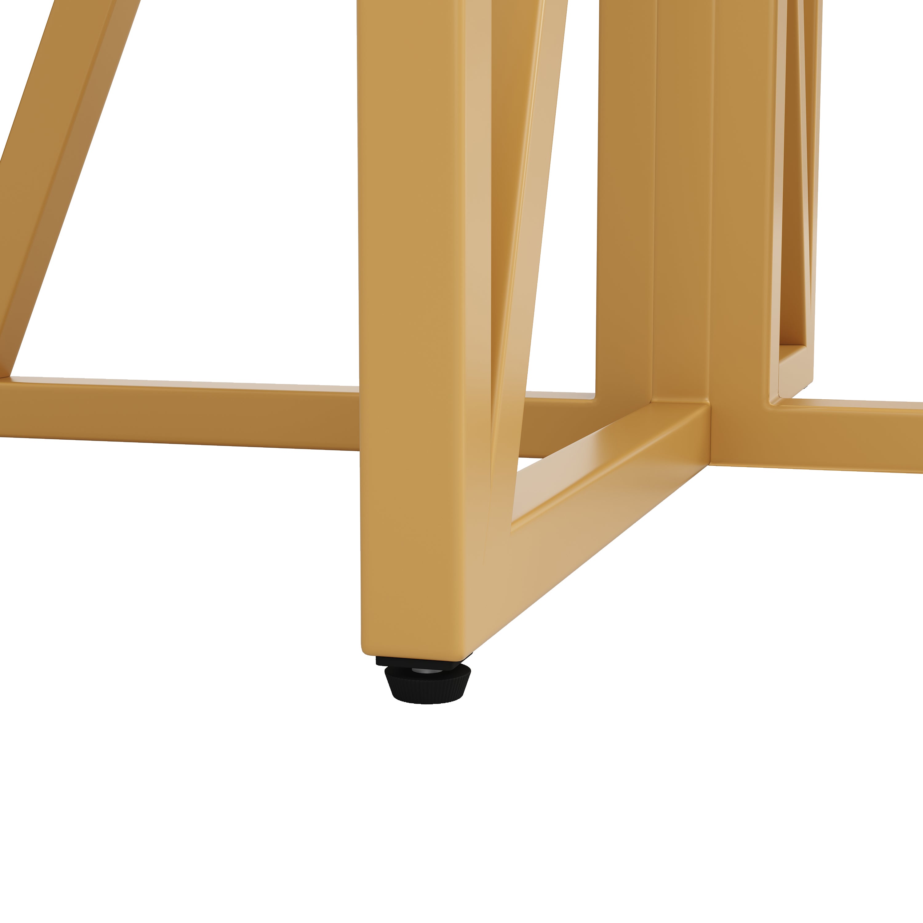 Round Dining Table 80cm 4-6 Seater Gold Legs - Marbled MDF