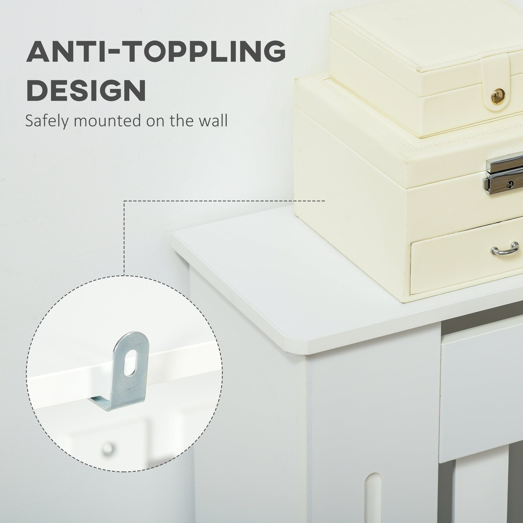 Slatted Radiator Cover Cabinet Lined Grill White MDF