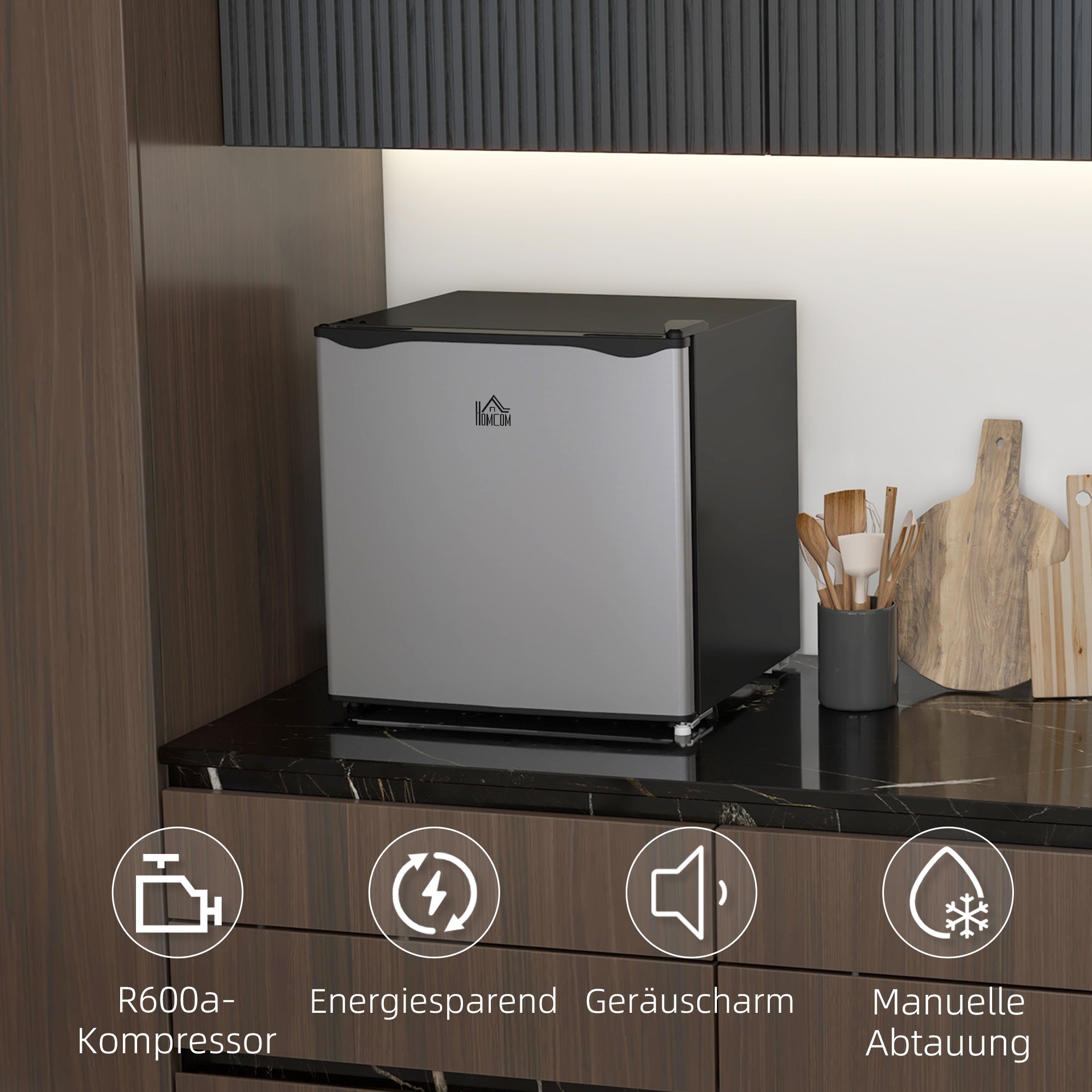 Mini Freezer 35L Electric Freestanding 5-Stage Control, Silver