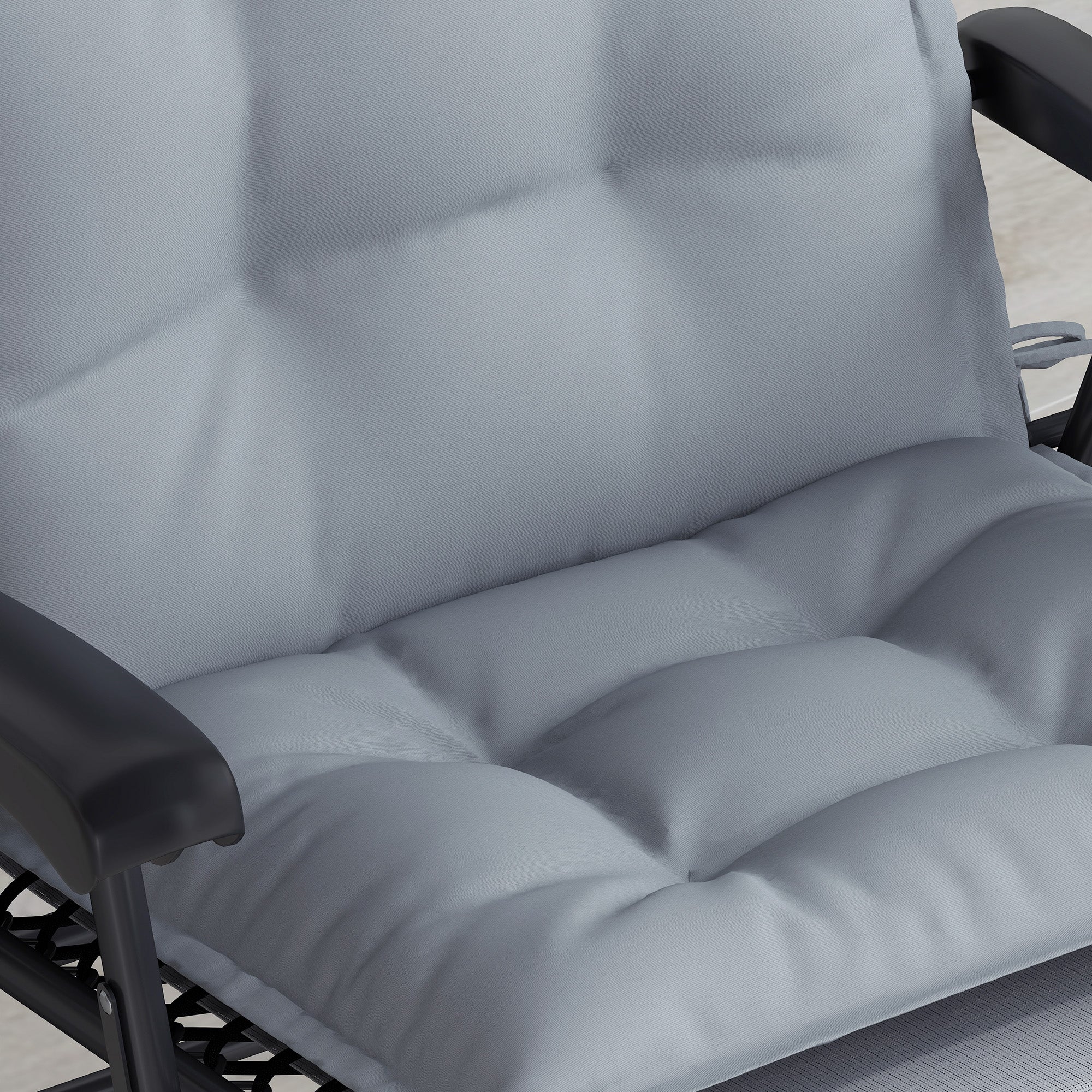 Sunlounger Cushions Water-Repellent Garden Beach Deck Chair 50 x 116 x 5 cm Light Grey