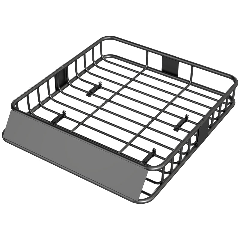 Roof Rack Universal Roof Basket with Wind Protection, 90.7 kg Load Capacity, Steel, Black