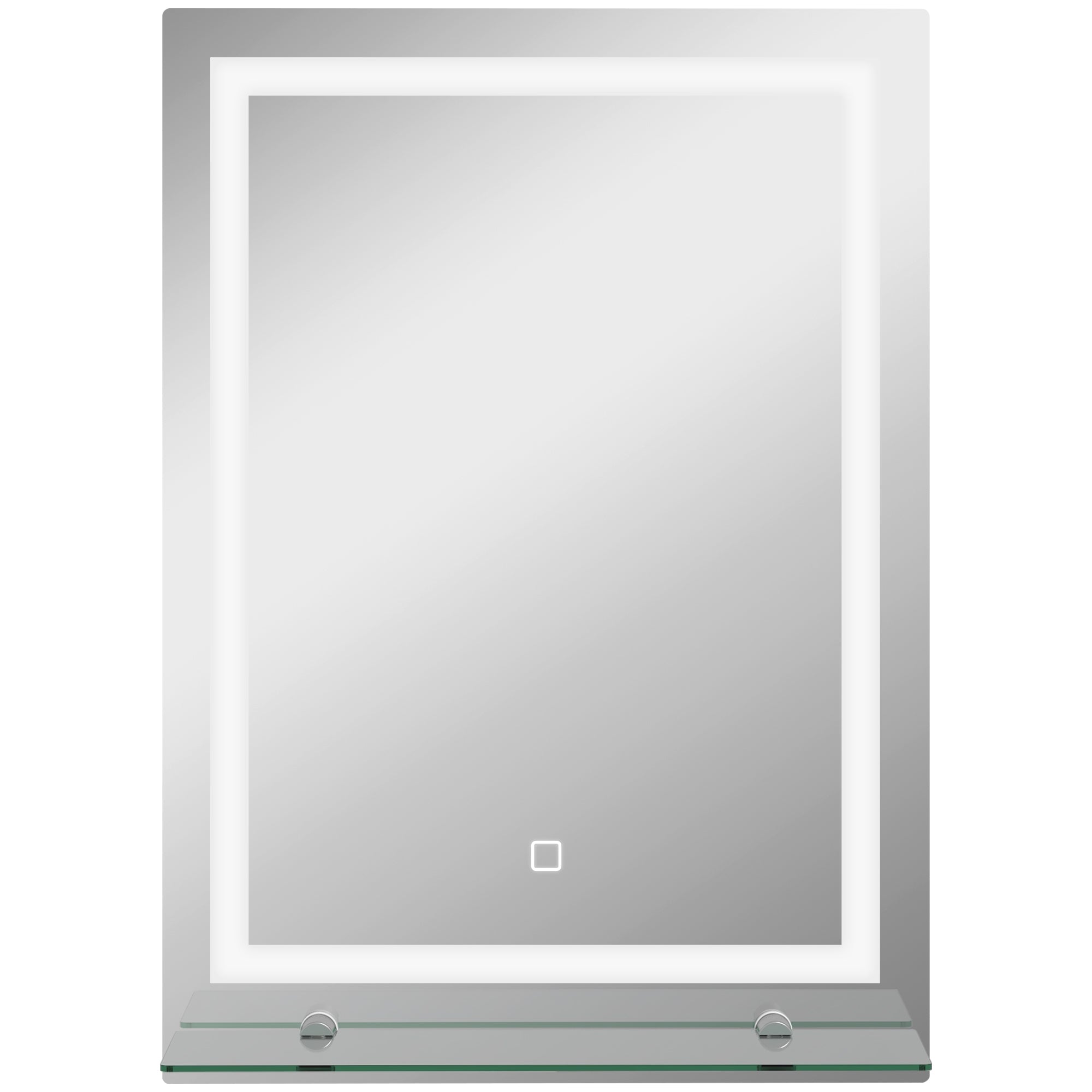 kleankin Bathroom Mirror, LED Lighting, 3 Light Colors, Aluminum