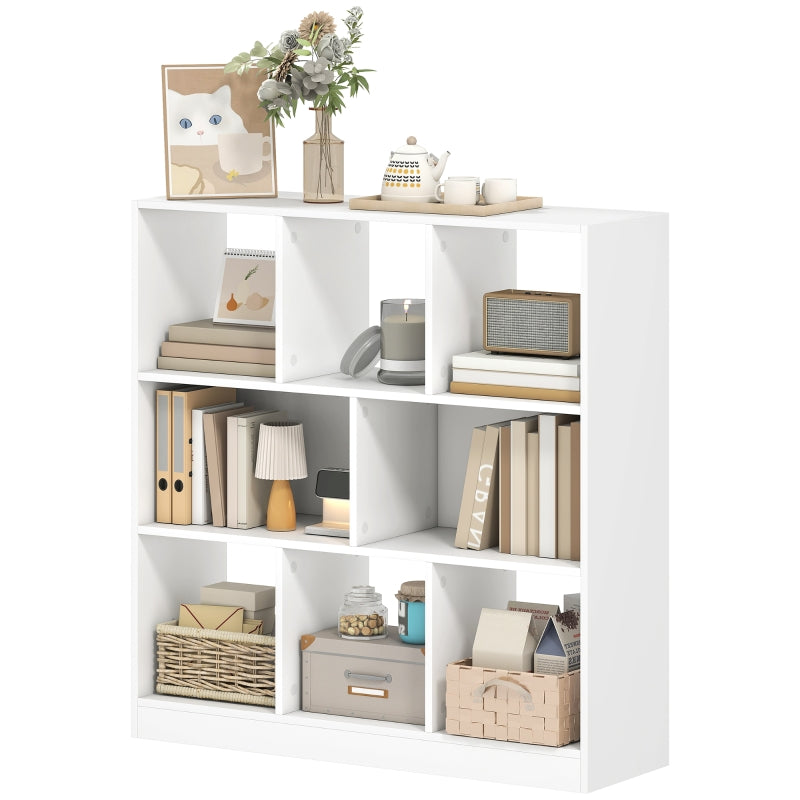 Bookcase Shelf, 8 Shelves, White