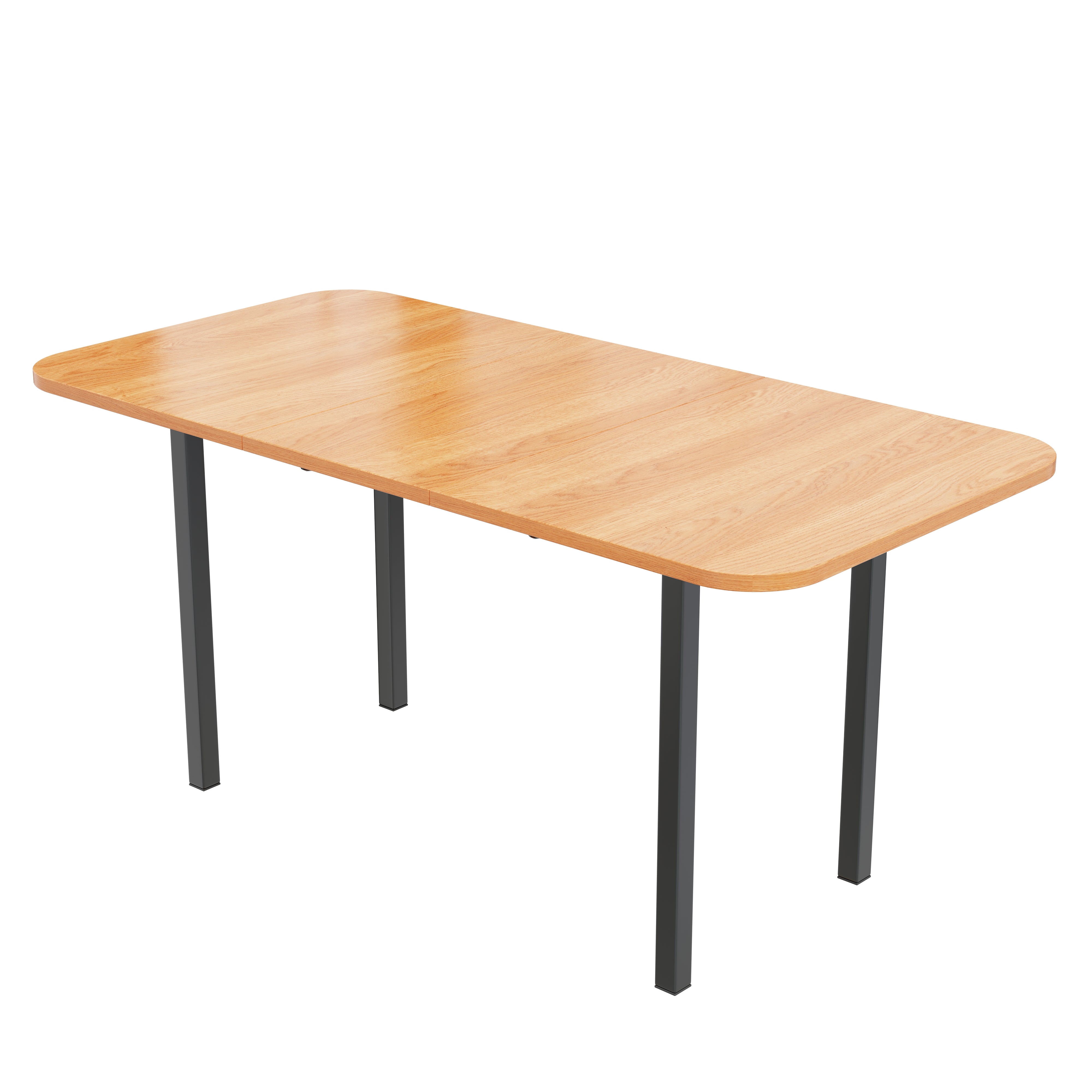 Classic Dining Table Extendable 120-160 cm 4-6 Seater - Natural Wood Finish