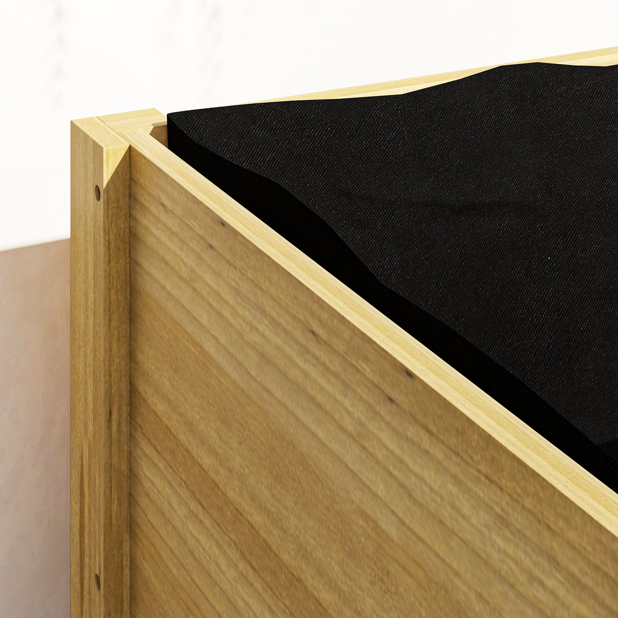 Raised Bed, Acrylic Panels Wood, Natural Wood