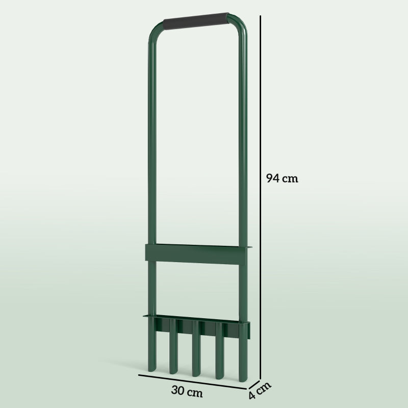 Lawn Aerator 30cm Wide Manual with Non-Slip Handle, Steel