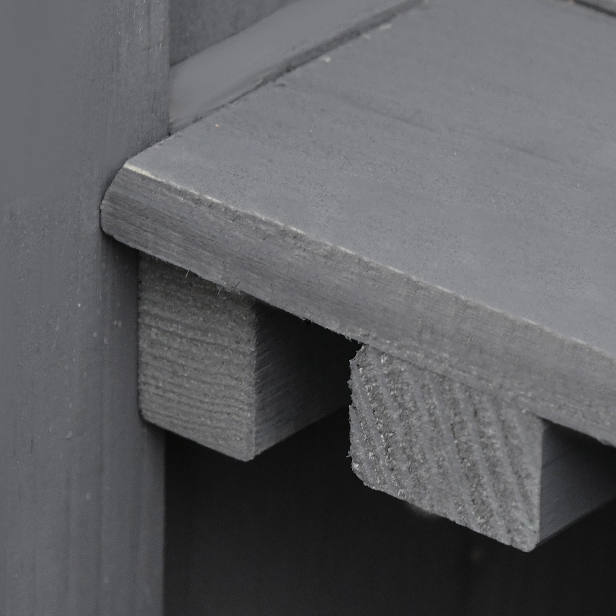 Garden Cabinet Weatherproof Tool Cabinet Double Door 2 Compartments Fir Wood Dark Grey