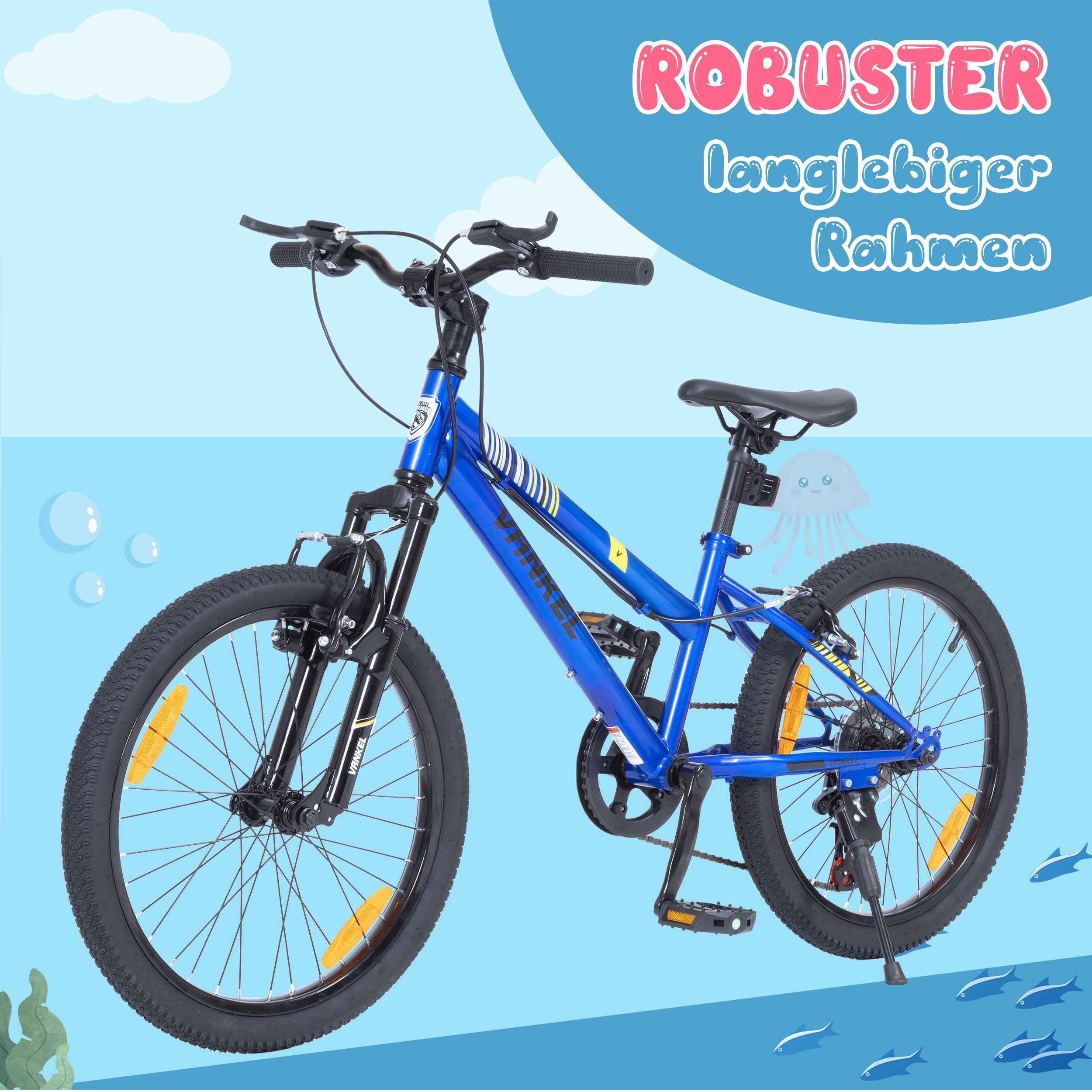 20-inch Children's Mountain Bike with 6-Speed Derailleur and V-Brakes