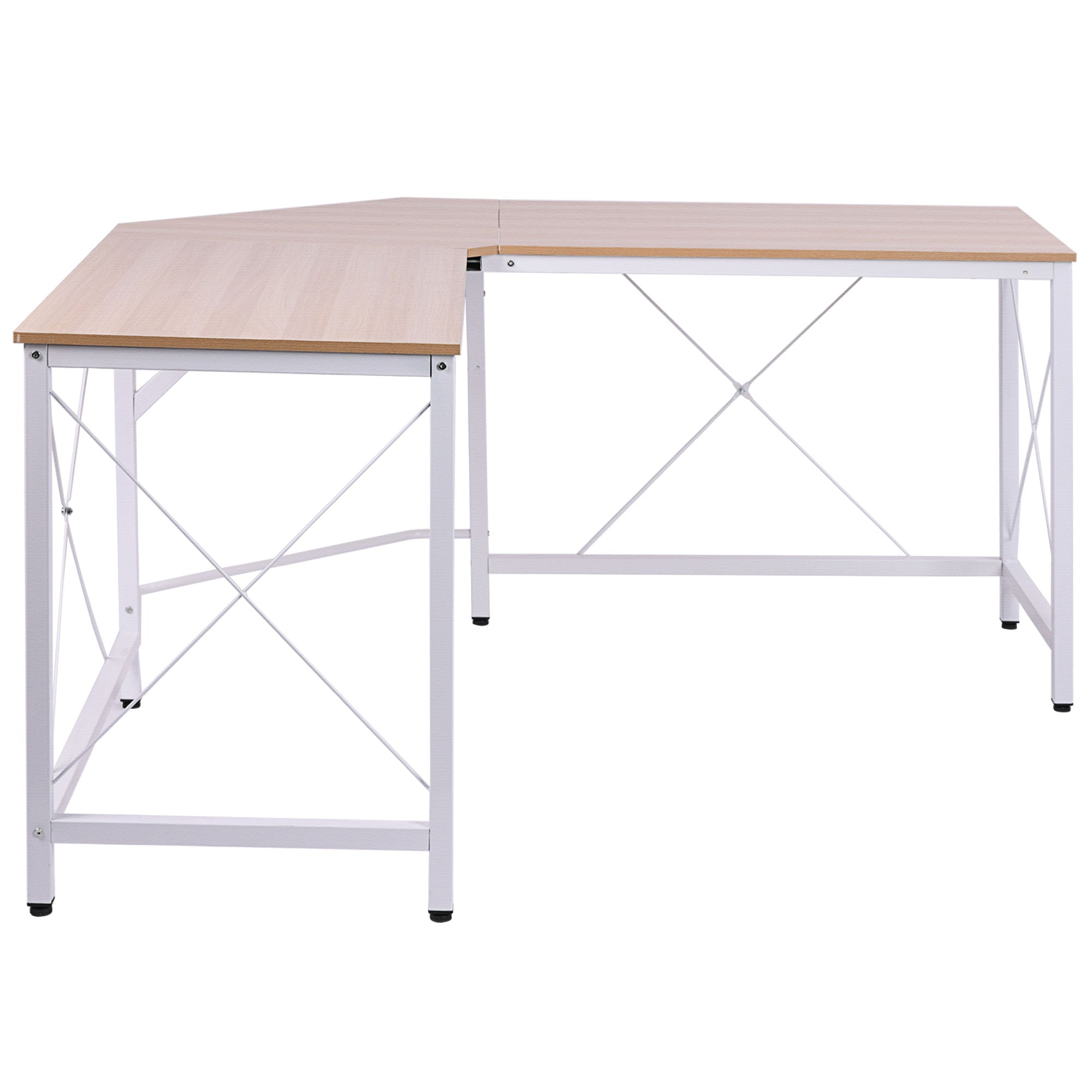 L-Shaped Corner Desk 150x150cm Home Office MDF Natural Color