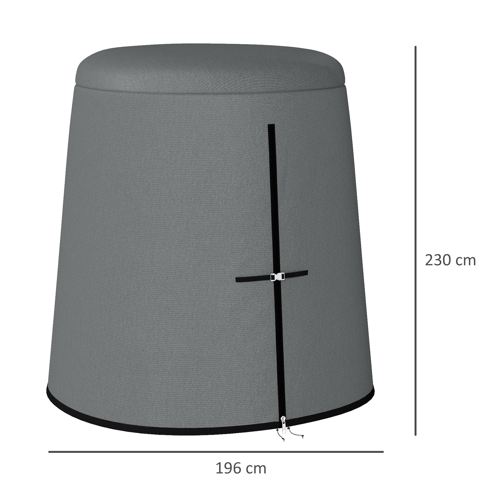 Hanging Egg Chair Protective Cover, 196 x 230 cm, Grey
