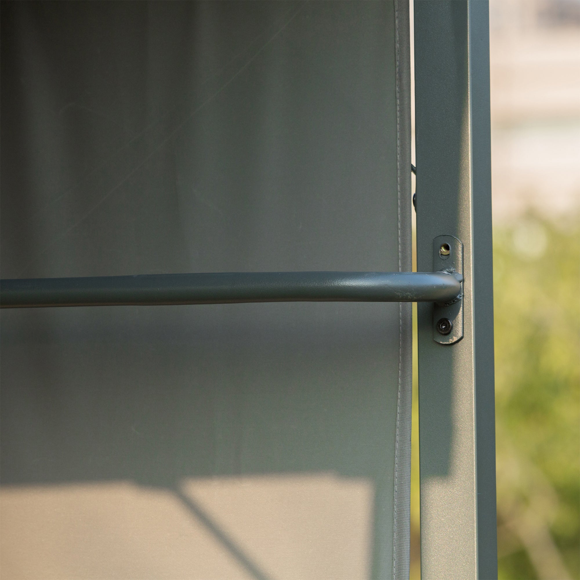 BBQ Shelter, Outdoor Grill Gazebo with Shelves & Hooks, Metal Frame