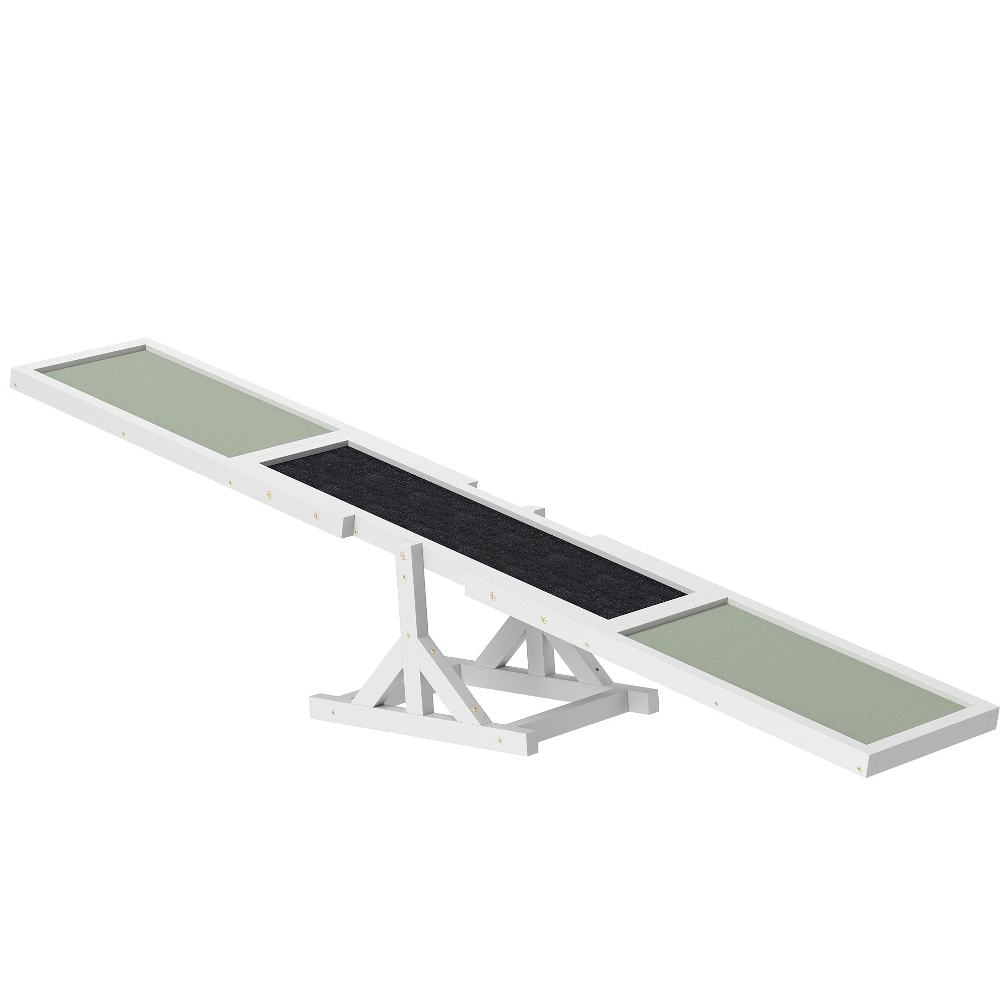 Dog Seesaw, Agility Ramp for dogs under 30 kg, Wood White