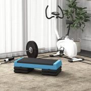 Adjustable Fitness Stepper, Non-Slip Workout Surface, Light Blue