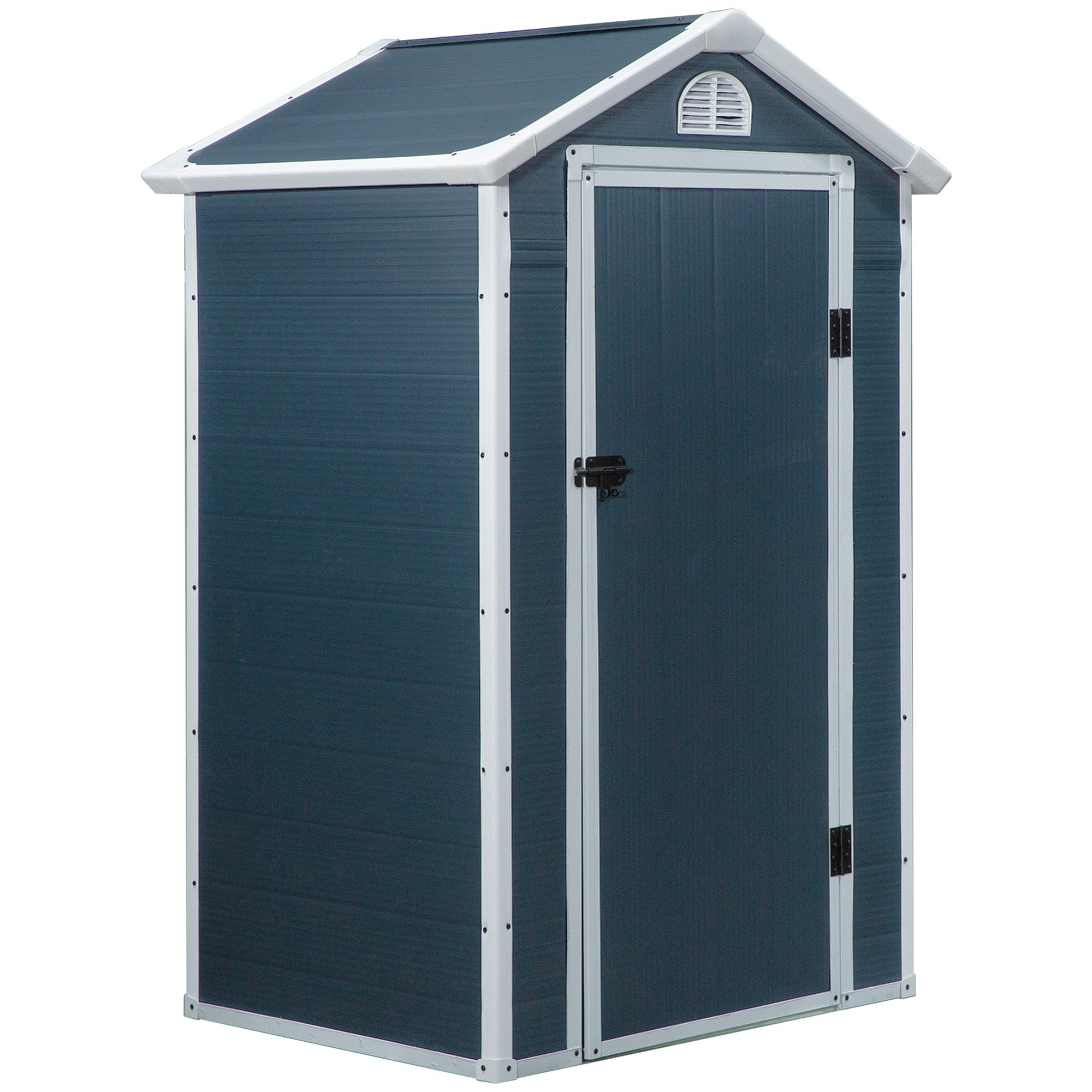 Garden Shed with Ventilation Window, Lean-to Metal, Grey