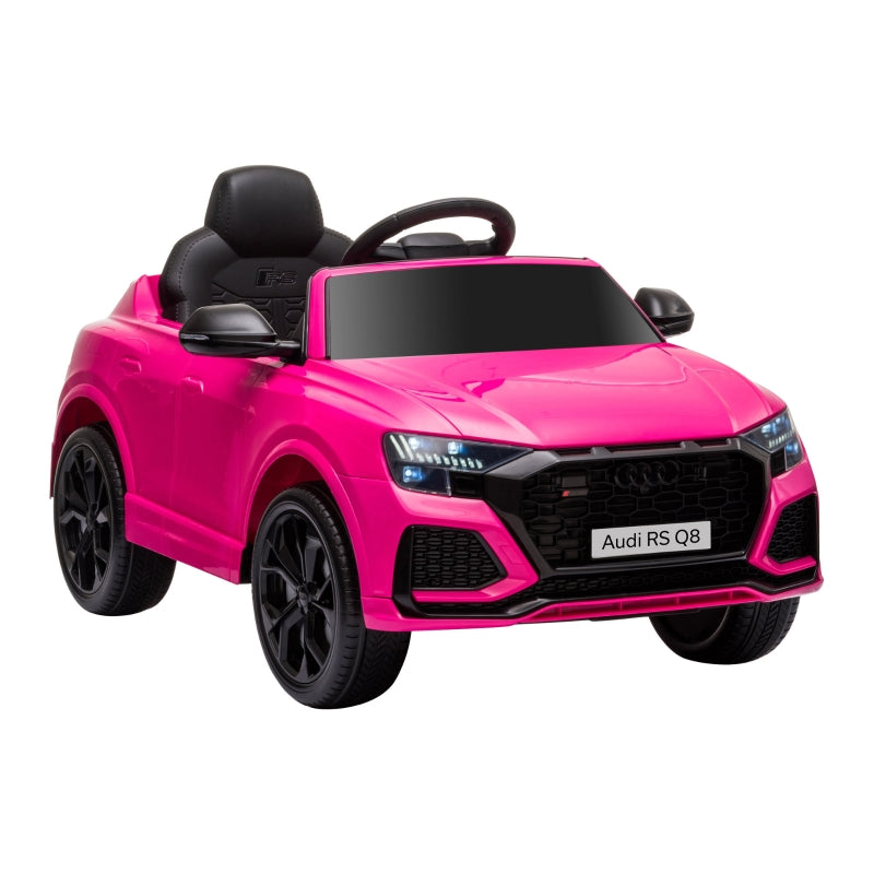 Audi RS Q8 6V Electric Ride On Car Toy with Remote USB MP3 Bluetooth, Pink