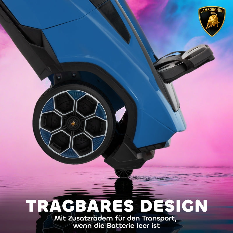 Children's Electric Car with 12V Battery, Remote Control and LED Lights, Blue