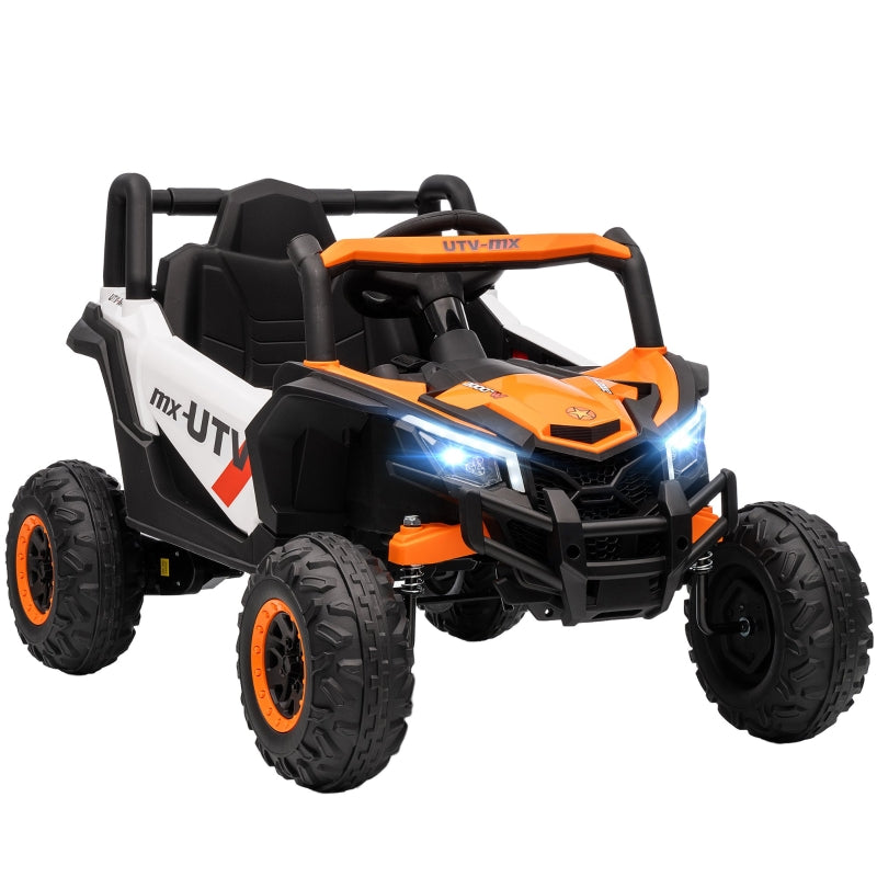 Kids Electric Ride-On Car with Remote Control, LED Lights and USB, Orange