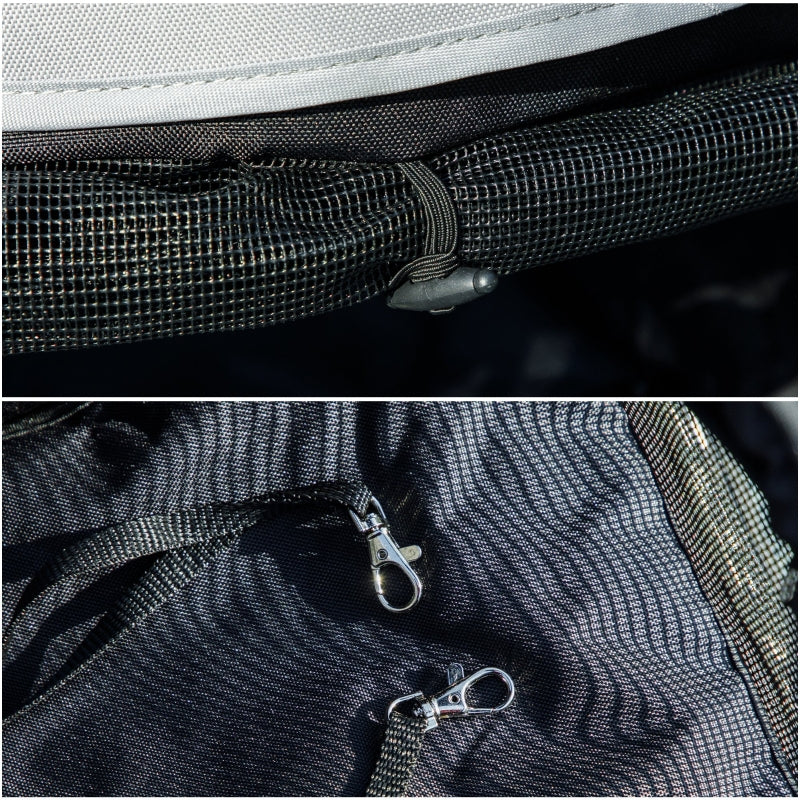 Pet Stroller, Safety Leash, Mesh Window, Dark Green