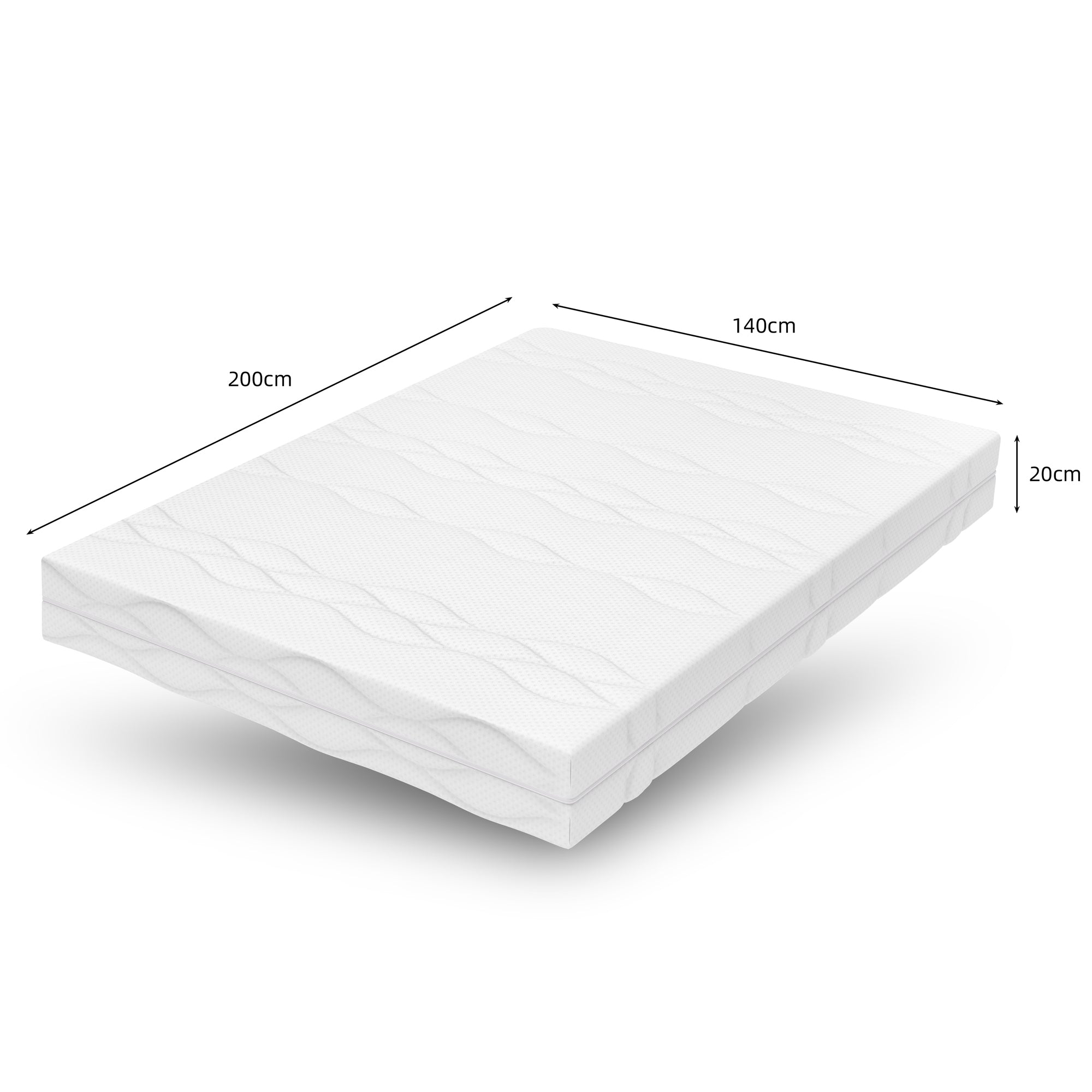Mattress H3 7-Zone Ergonomic Pocket Spring 140x200 cm