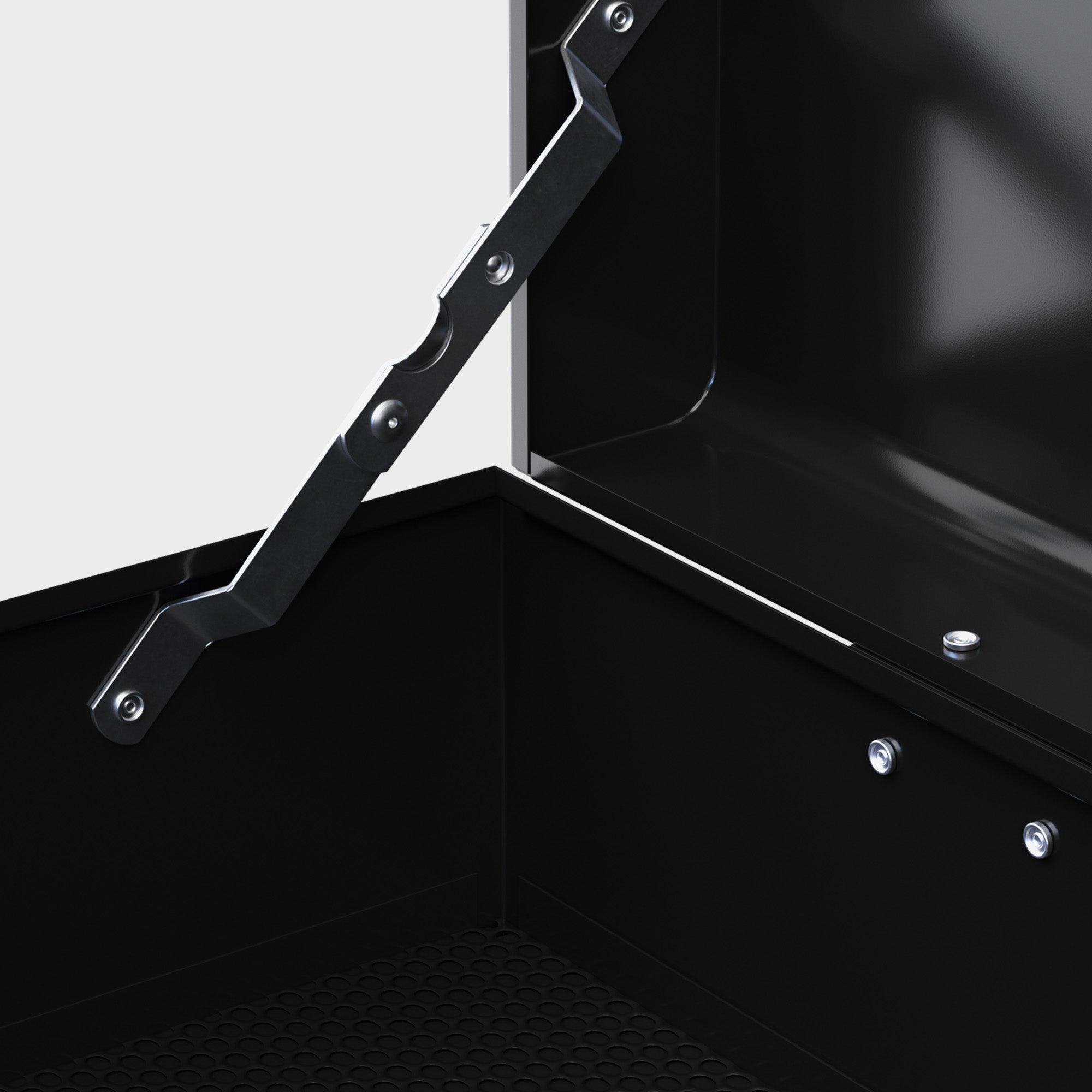 Tool box with 6 drawers, lock and handle, steel black