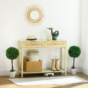 Artificial Boxwood Trees, Set of 2, 60cm, UV-resistant, Green