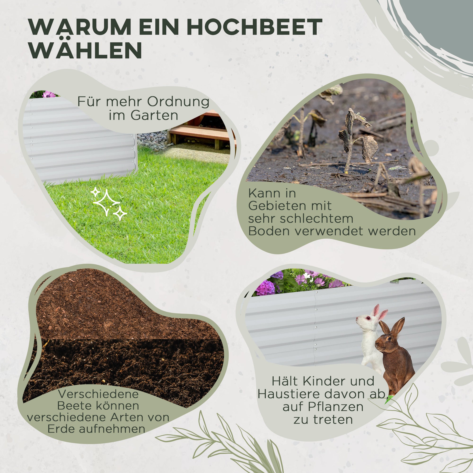 Raised Bed, Steel Planter 180x90x60cm, Steel