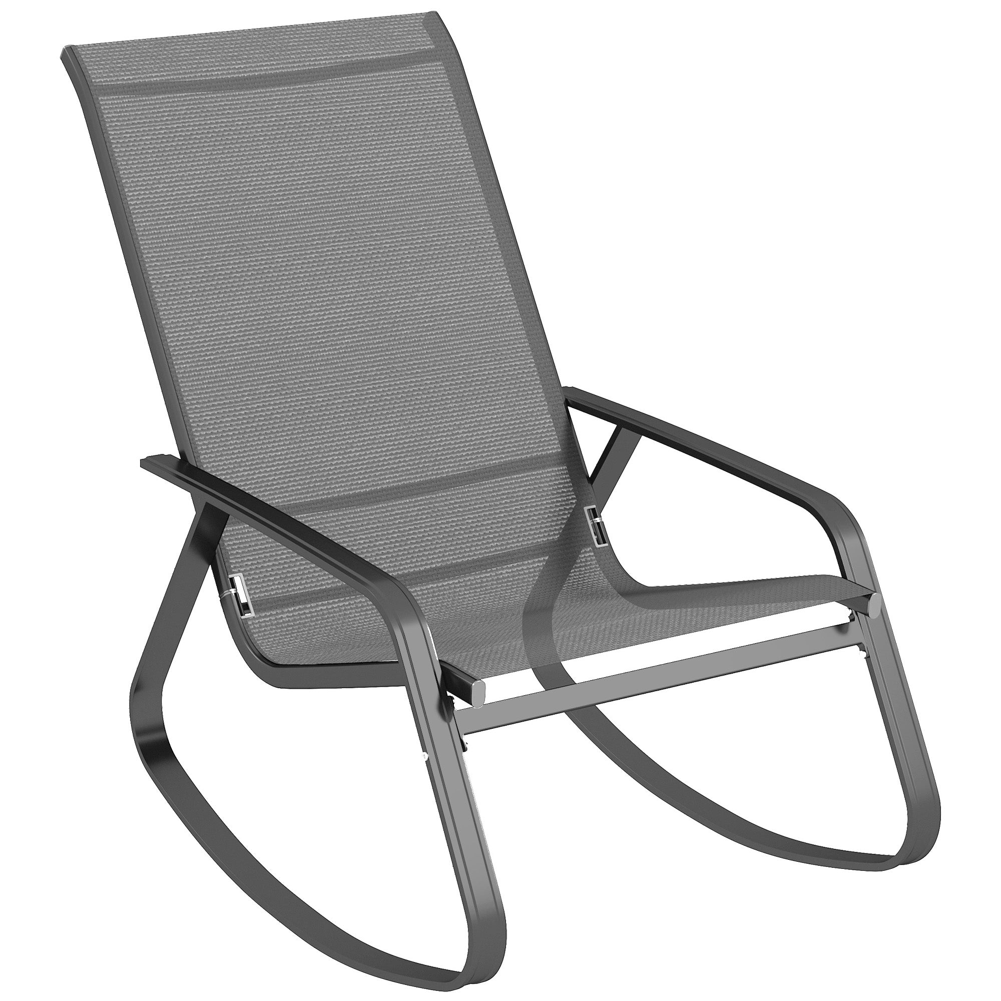 Rocking Garden Chair Outdoor Seating - Grey