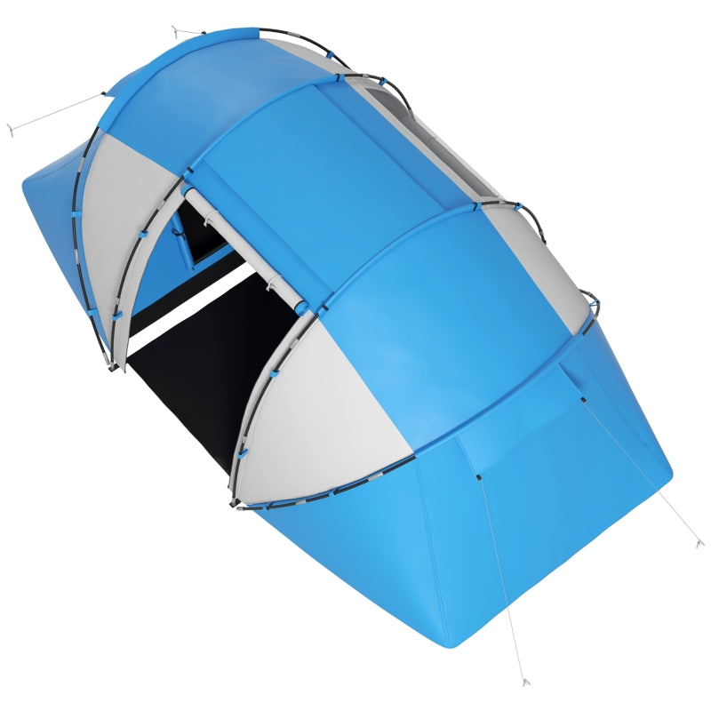 Camping Tent for 4-6 People, Lightweight, Stable, Waterproof, Blue