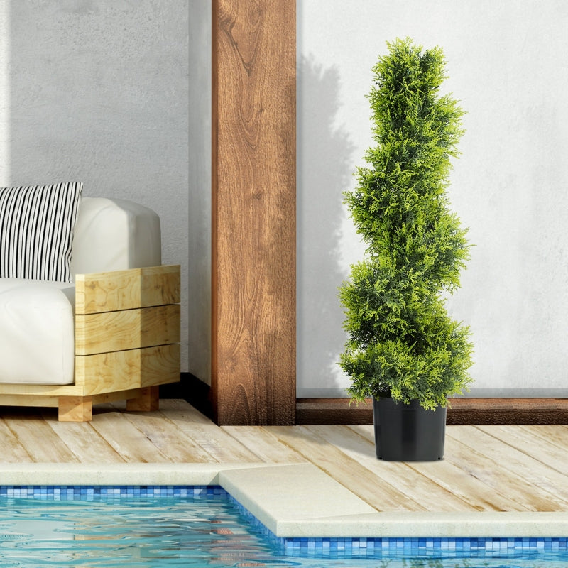 Artificial Cypress 90cm Spiral Shape Plant, Plastic