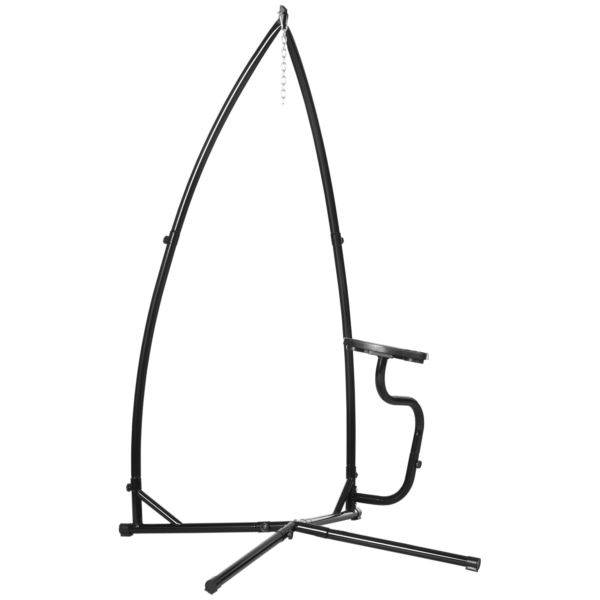 Hammock Chair Stand Heavy Duty C-Stand for Hanging Swing Indoor/Outdoor Metal