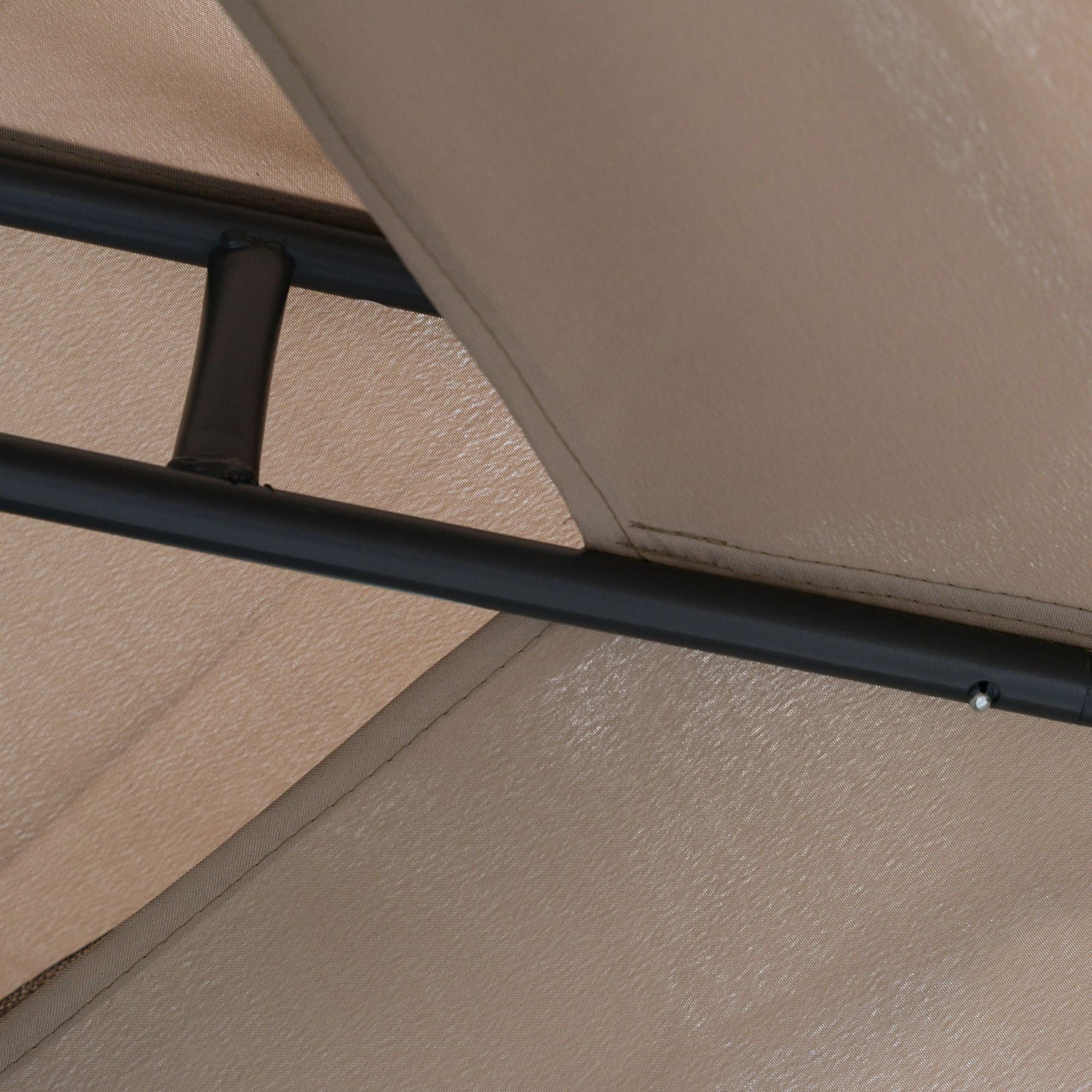 Outdoor Gazebo 2-tier Roof with Netting, Taupe